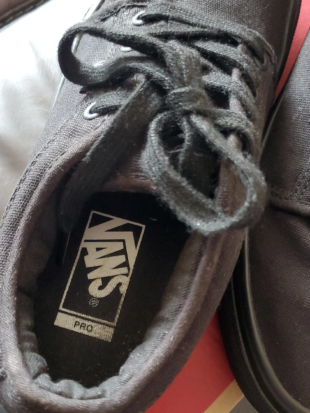 Vans PRO Black All Canvas Low-Top Cushioned Sneakers Skate Shoes Mens 6